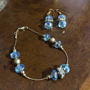 Handmade Baby Blue Jewelry set